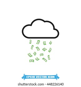 money cloud icon vector illustration EPS 10