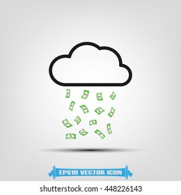 money cloud icon vector illustration EPS 10