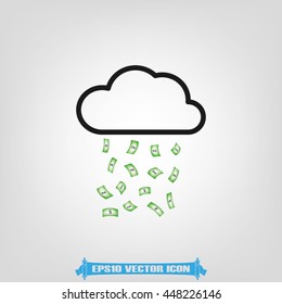 money cloud icon vector illustration EPS 10