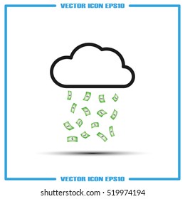 money cloud icon vector illustration EPS 10