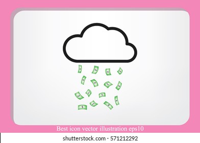 money cloud icon vector illustration.