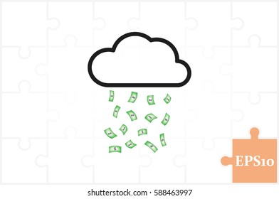 money cloud icon vector illustration EPS 10