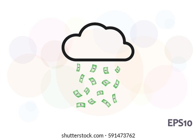 money cloud icon vector illustration EPS 10