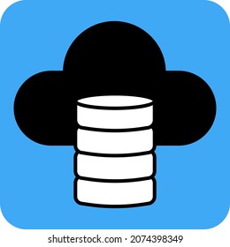 Money cloud, illustration, vector, on a white background.