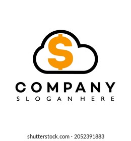 Money Cloud Logo Template Design Vector