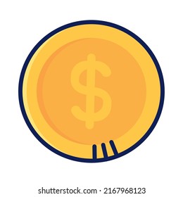 money coin cash icon isolated