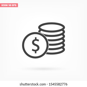 Money Coin Dollar Currency Vector Graphic 10 EPS Design