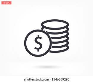 Money Coin Dollar Currency Vector Graphic 10 EPS Design