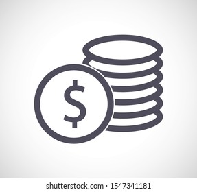 Money Coin Dollar Currency Vector Graphic 10 EPS Design