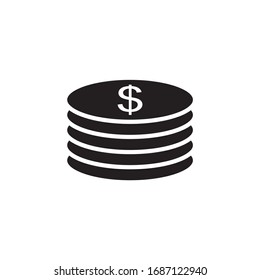 money, coin dollar icon vector illustration