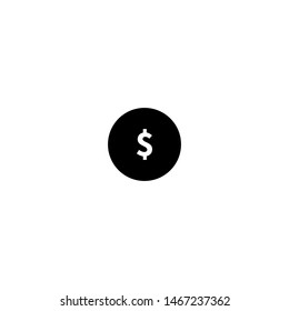 Money coin dollar vector icon simple single