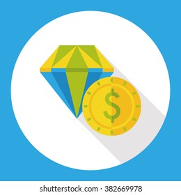 money coin flat icon