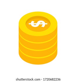 money coin icon, illustration vector. suitable for many purposes.