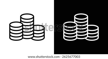 Money coin icon vector collection. vector sign illustration