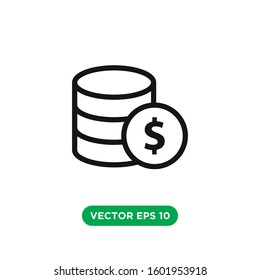 money, coin money icon vector design template