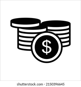 money - coin icon vector design template simple and clean
