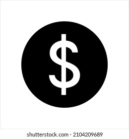 Money coin icon vector graphic illustration