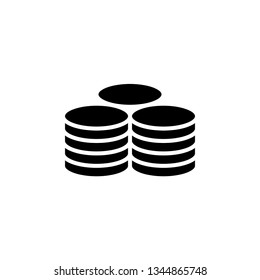 Money Coin Icon Vector Illustration Logo Template