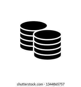 Money Coin Icon Vector Illustration Logo Template