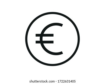 Money coin icon. Vector icon coin isolated on background. Illustration money coin for mobile apps. Pictogram cash for web design. Minimalist style icon coin, cash. EPS 10 icon