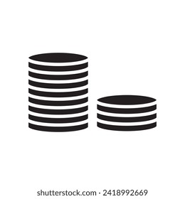 Money Coin Icon Vector, simple flat trendy style illustration on white background..eps