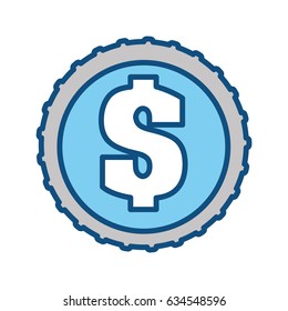 Money coin isolated