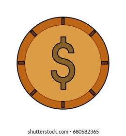 Money coin isolated