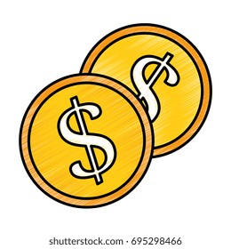 Money coin isolated