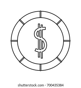 Money coin isolated