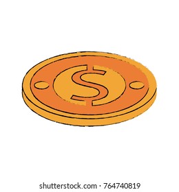 Money coin isolated