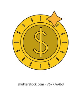 Money coin isolated