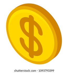 money coin isometric icon