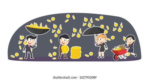 Money coin rain 