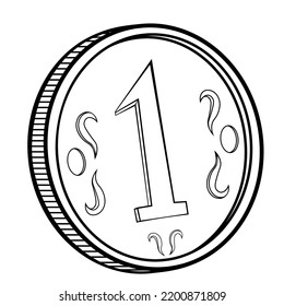 moneda de dinero en oro. ilustración vectorial