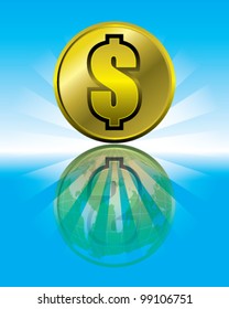 Money Coin vector concept