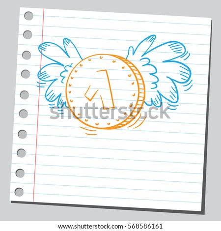 Money Coin Wings Stock Vector Royalty Free 568586161 Shutterstock - money coin with wings vector