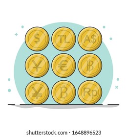 Money Coins Icon Design Vector