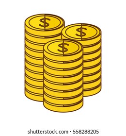 money coins  icon image vector illustration design 