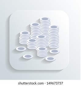 money coins icon vector