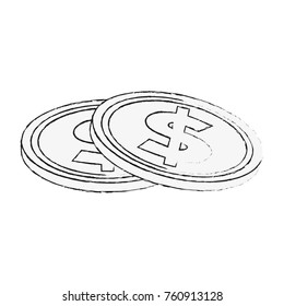 Money coins isolated