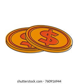 Money coins isolated