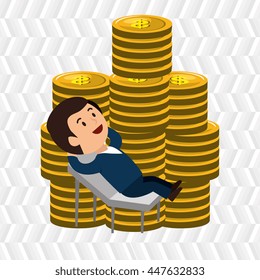 money coins isolated icon design, vector illustration  graphic 