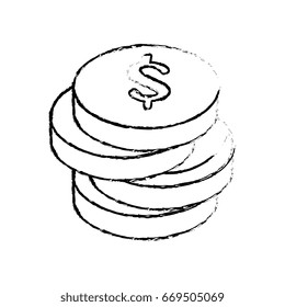 Money coins piled up