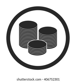 Money coins sign simple icon on background