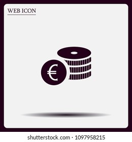 Money, coins, stateroom vector icon