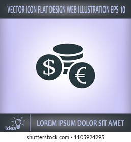 Money, coins, stateroom vector icon