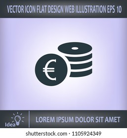 Money, coins, stateroom vector icon