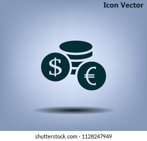 Money, coins, stateroom vector icon
