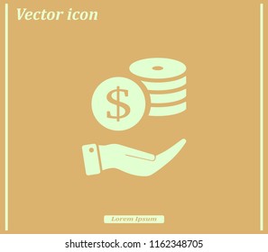 Money, coins, stateroom vector icon