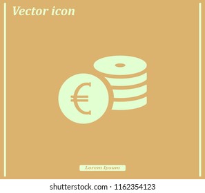 Money, coins, stateroom vector icon